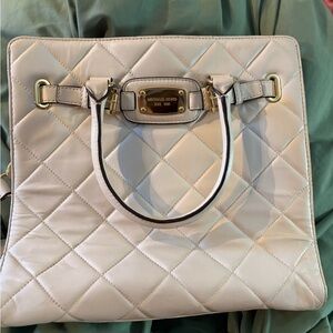 Michael Kors Cream Quilted Tote